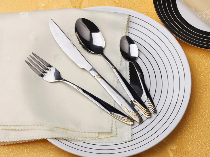 TS09001 24 pcs Stainless Steel Mirror Polish Flatware Cutlery Tableware