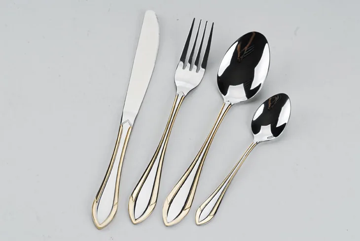 TS0906 Stainless Steel Gold Flatware Cutlery Tableware