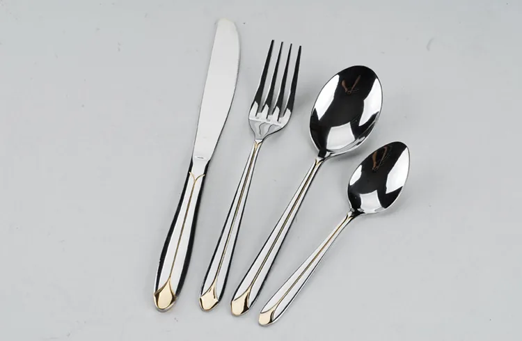 TS0909 Stainless Steel Gold Flatware Cutlery Tableware