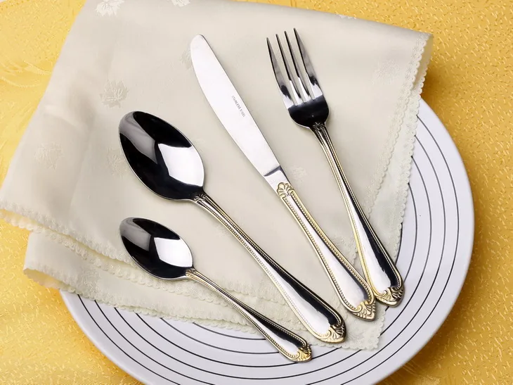 TS0920 24 pcs Stainless Steel Mirror Polish Flatware Cutlery Tableware