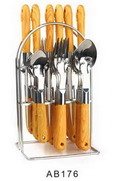 AB176 Wooden Handle Cutlery Flatware Kitchenware Tableware