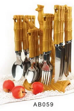 AB059 Wooden Handle Cutlery Flatware Kitchenware Tableware