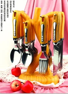 AB185 Wooden Handle Cutlery Flatware Kitchenware Tableware