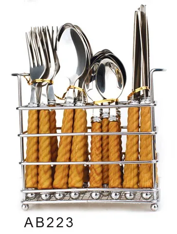 AB223 Wooden Handle Cutlery Flatware Kitchenware Tableware