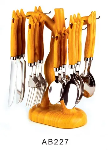 AB227 Wooden Handle Cutlery Flatware Kitchenware Tableware