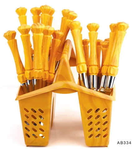 AB334 Wooden Handle Cutlery Flatware Kitchenware Tableware