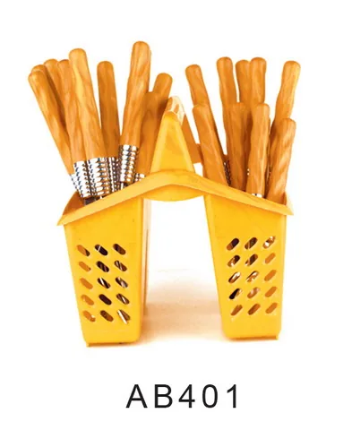 AB401 Wooden Handle Cutlery Flatware Kitchenware Tableware