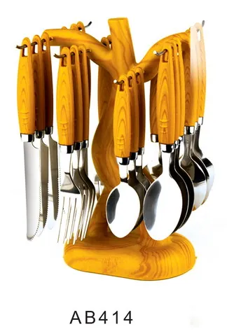AB414 Wooden Handle Cutlery Flatware Kitchenware Tableware