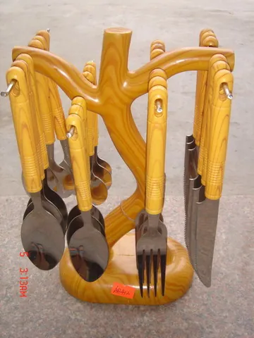 AB412 Wooden Handle Cutlery Flatware Kitchenware Tableware