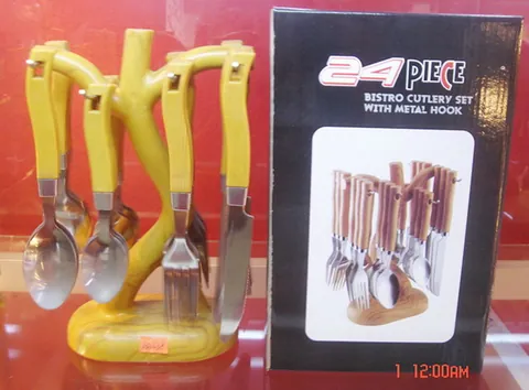 AB438 Wooden Handle Cutlery Flatware Kitchenware Tableware