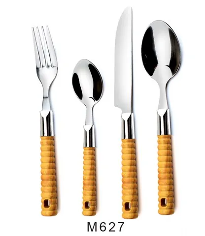 M627 Wooden Handle Cutlery Flatware Kitchenware Tableware