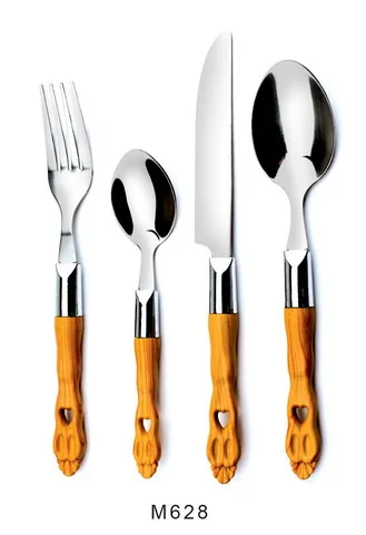 M628 Wooden Handle Cutlery Flatware Kitchenware Tableware