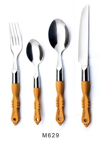 M629 Wooden Handle Cutlery Flatware Kitchenware Tableware