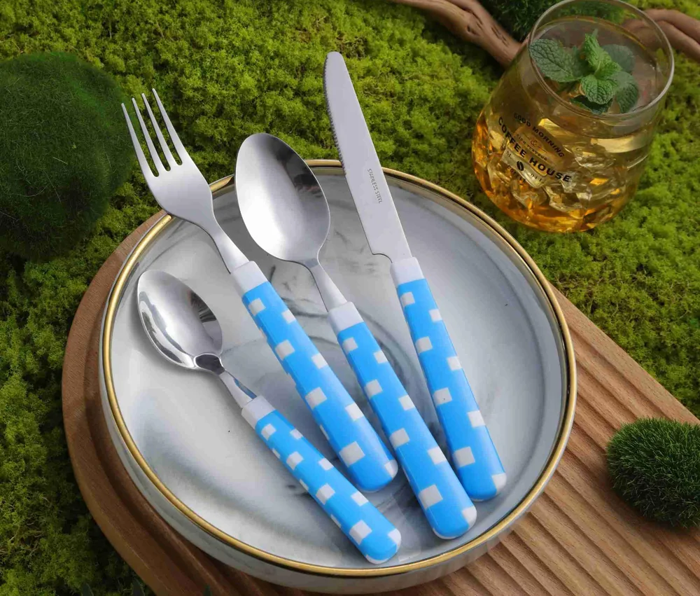 CS364 Stainless Steel Tableware with Plastic Handle