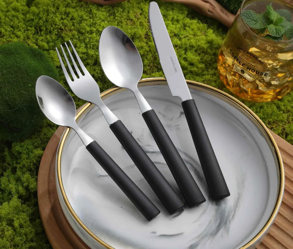 CS738 Stainless Steel Tableware with Plastic Handle