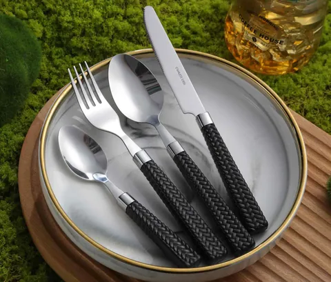 CS785 Stainless Steel Tableware with Plastic Handle