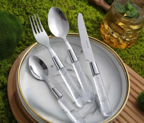 CS717 Stainless Steel Tableware with Plastic Handle