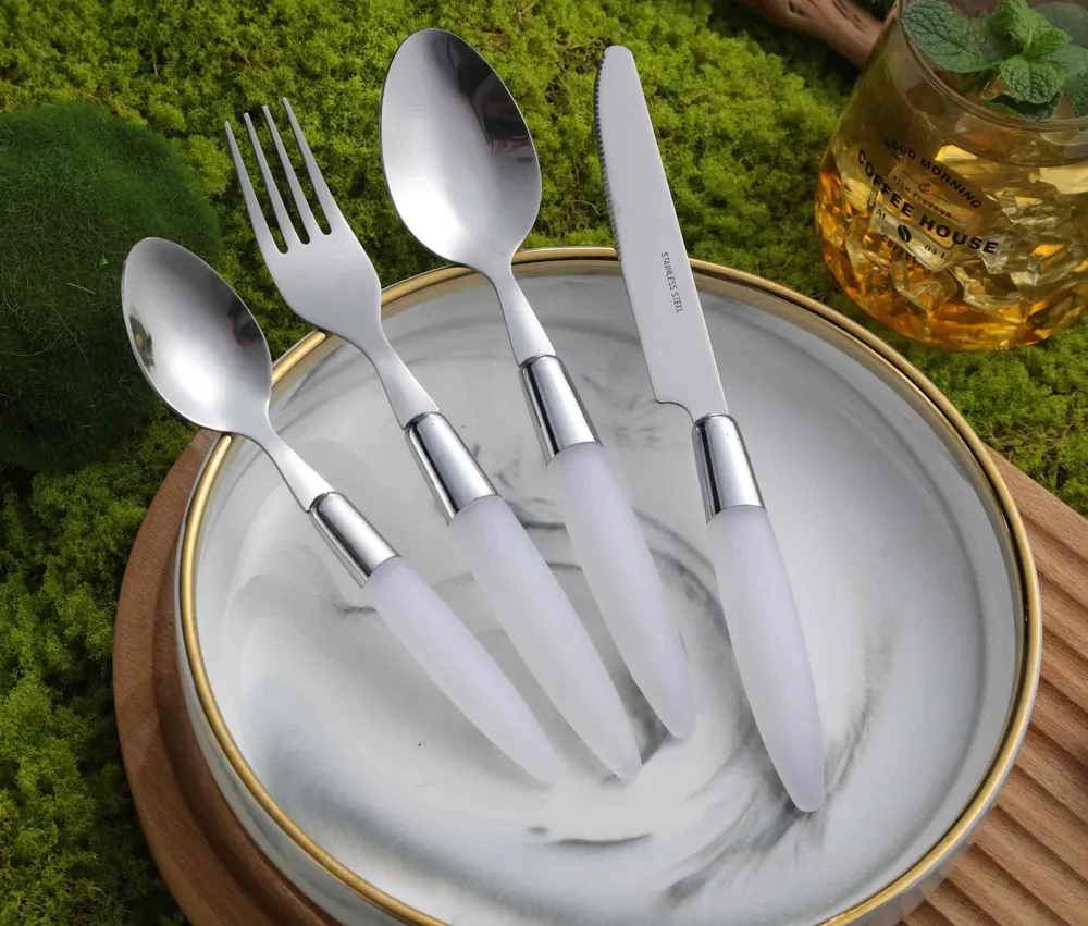 CS788 Stainless Steel Tableware with Plastic Handle