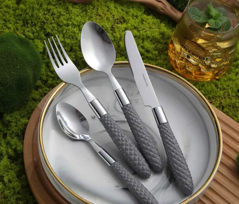 CS792 Stainless Steel Tableware with Plastic Handle