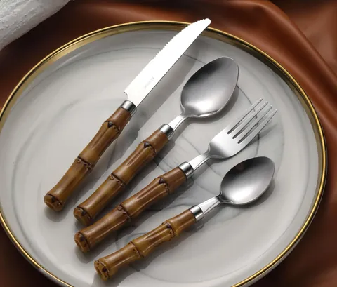 CS815 Stainless Steel Tableware with Plastic Handle