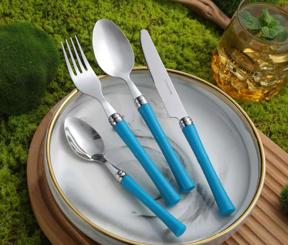 CS727 Stainless Steel Tableware with Plastic Handle