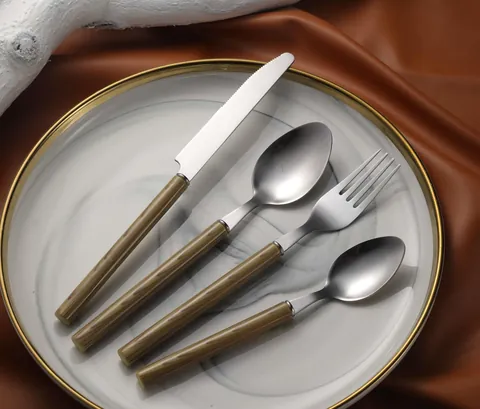 CS816 Stainless Steel Tableware with Plastic Handle