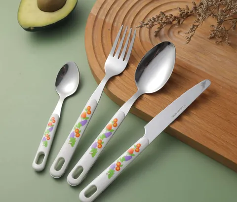CS806 Stainless Steel Tableware with Plastic Handle