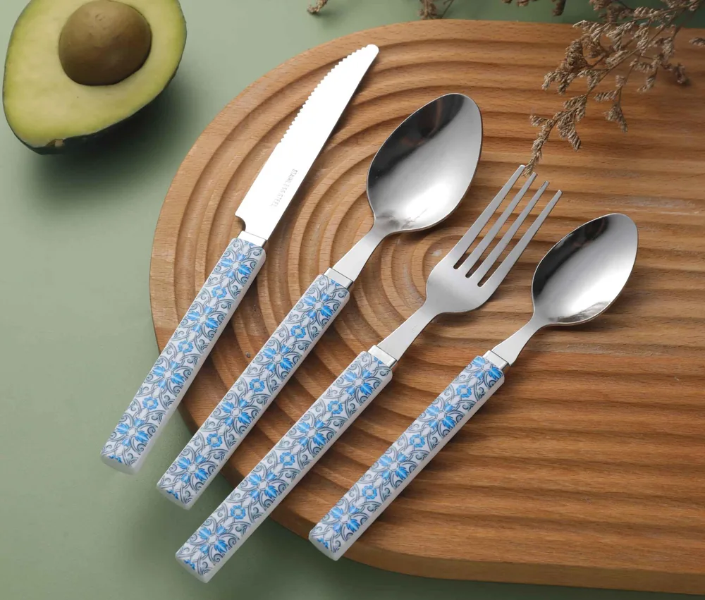 CS807 Stainless Steel Tableware with Plastic Handle