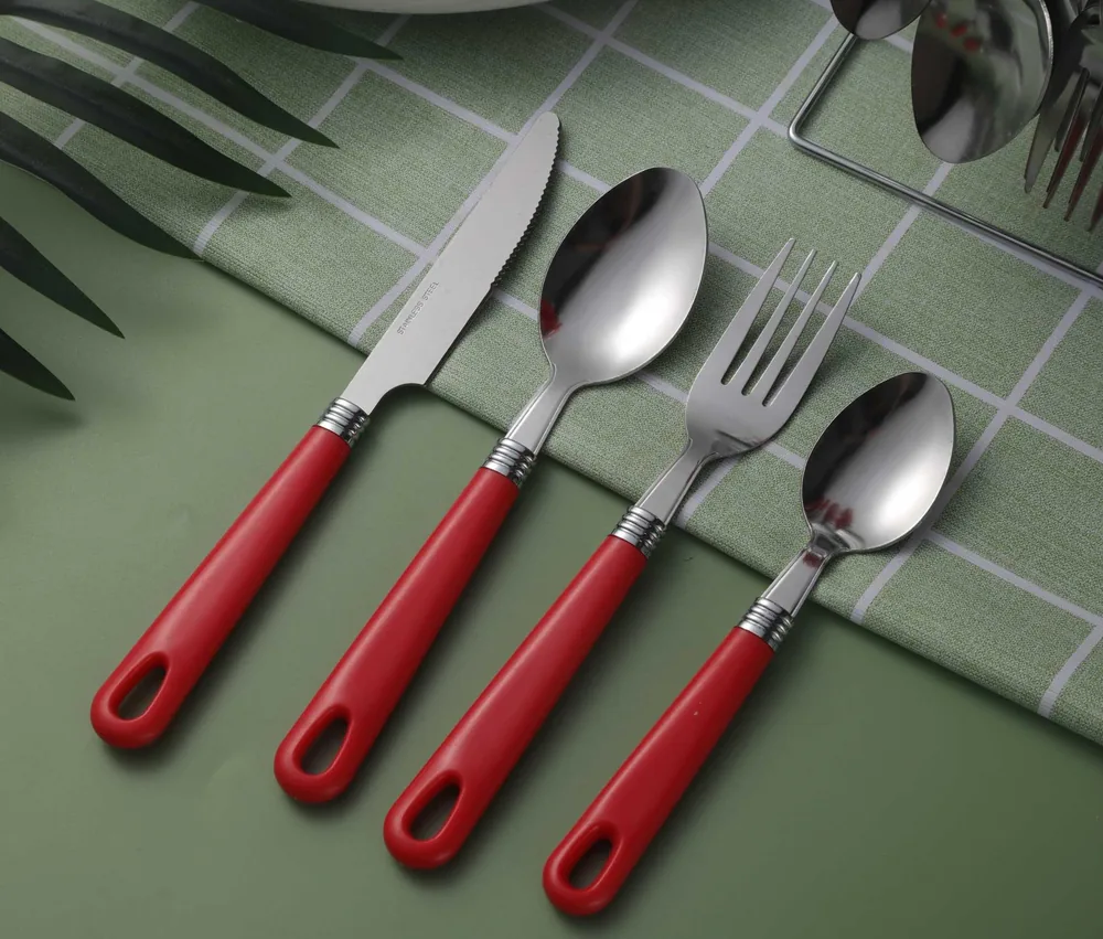 CS809 Stainless Steel Tableware with Plastic Handle