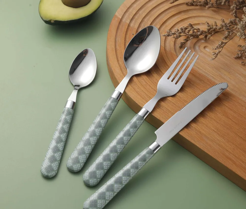CS810 Stainless Steel Tableware with Plastic Handle