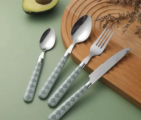 CS810 Stainless Steel Tableware with Plastic Handle