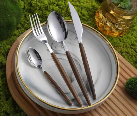 CS794 Stainless Steel Tableware with Plastic Handle