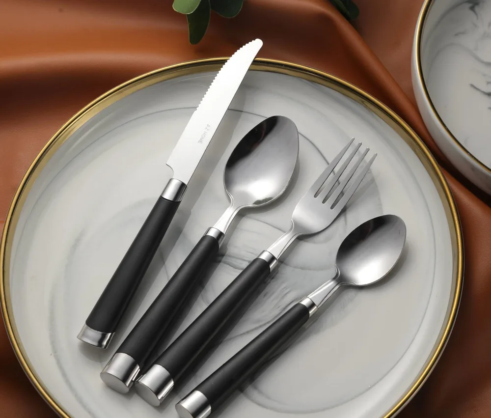 CS811 Stainless Steel Tableware with Plastic Handle