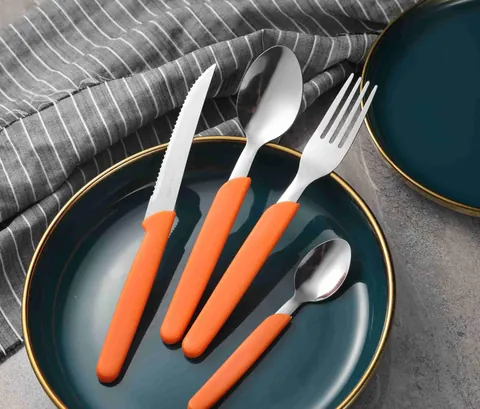 CS812 Stainless Steel Tableware with Plastic Handle