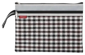 Grid Double Pockets Zip Bag — Double Pockets Bag manufactured by Sanhua Stationery in Guangzhou