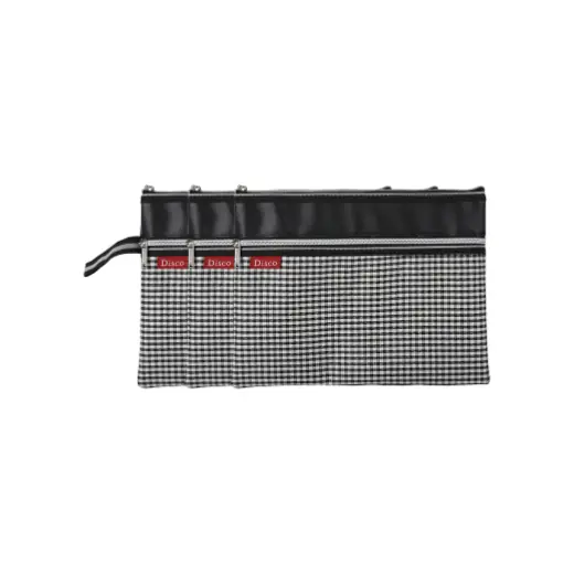 Twin-Color Double Pockets Zip Bag — Double Pockets Bag manufactured by Sanhua Stationery