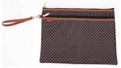 Cross Lined Zipper Bag — Double Pockets Bag manufactured by Sanhua Stationery in Guangzhou