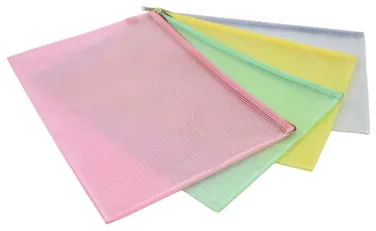 Grid Zipper Bag — Single Pocket Bag manufactured by Sanhua Stationery in Guangzhou