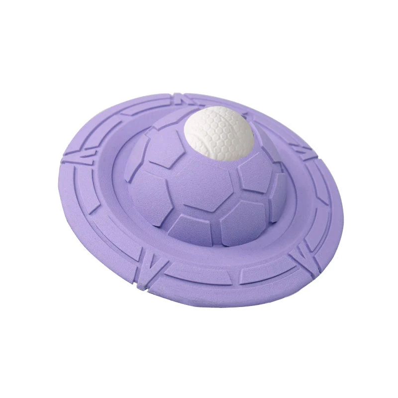 Purple textured disc with a raised central dome and white circular pad, isolated on a white background.