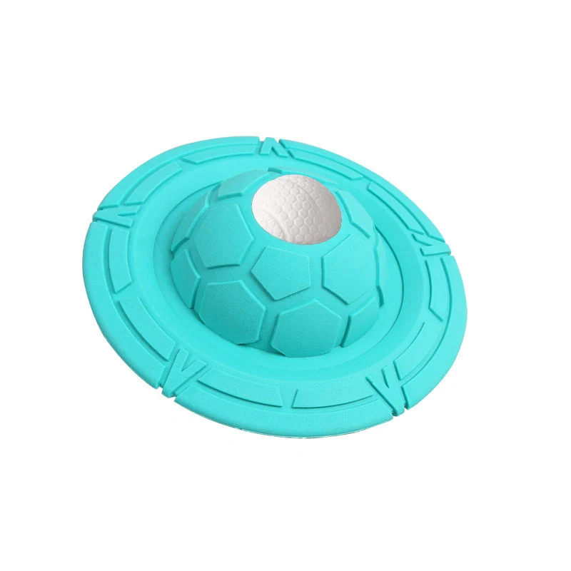 Teal silicone soccer ball shaped cover with a white ball visible inside.