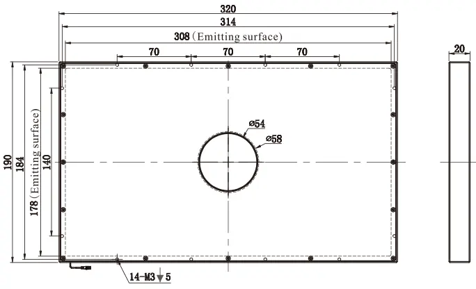 Hole Back Lights SBS-BALH200200