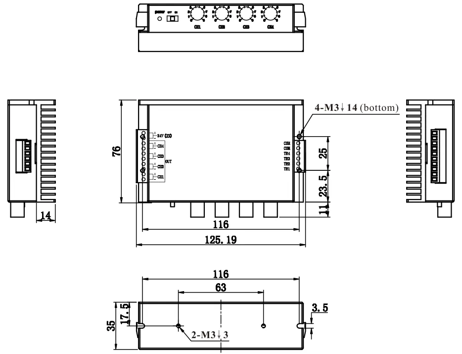 Mini Controller Mini Analog Controller (SBS-ACM24-60-4)