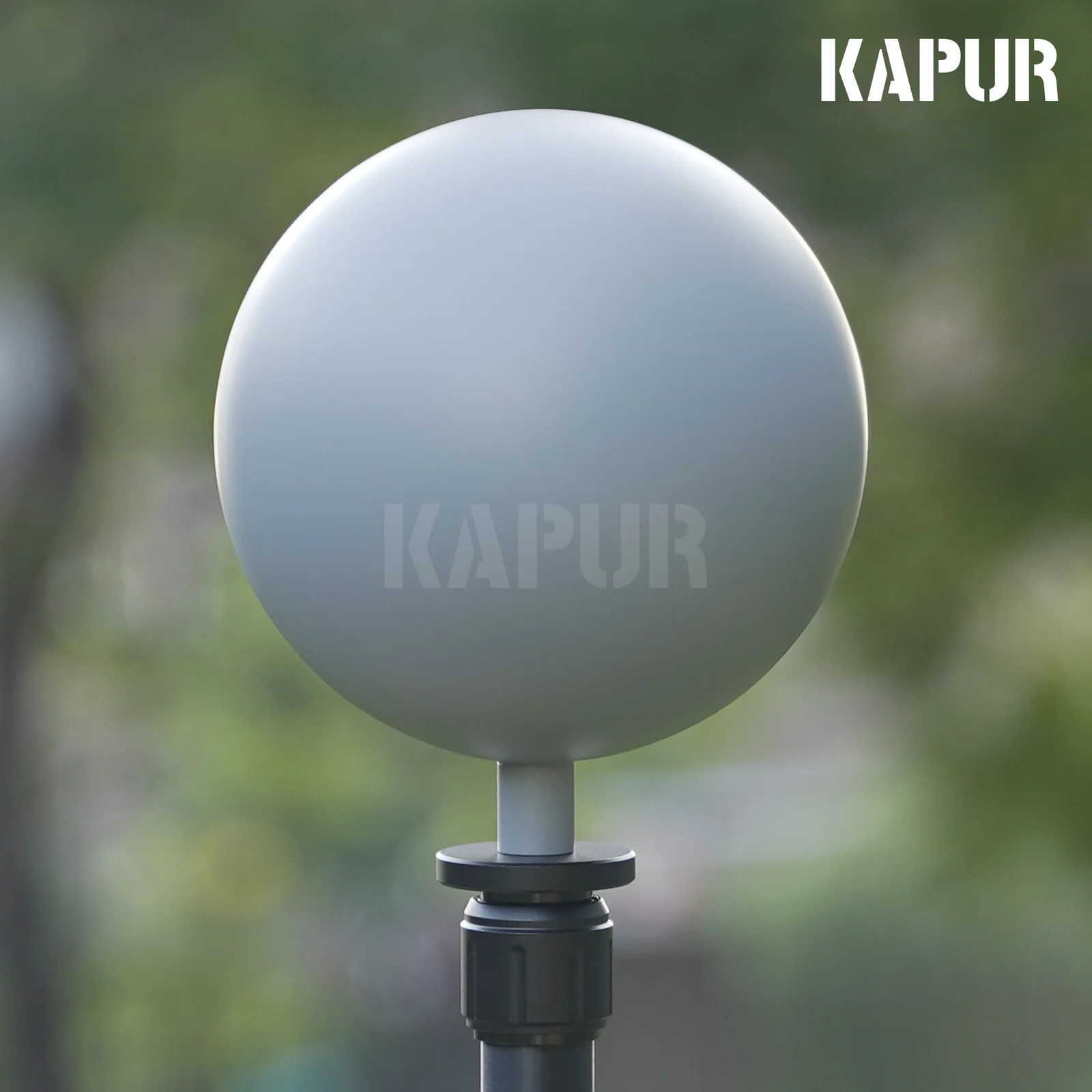 126mm gray reflective ball on a tripod stand, showing smooth surface and accurate 18% gray tone