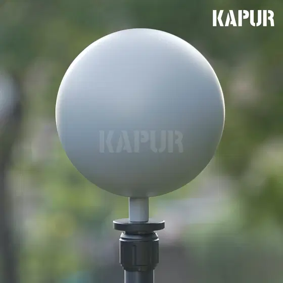126mm gray reflective ball on a tripod stand, showing smooth surface and accurate 18% gray tone