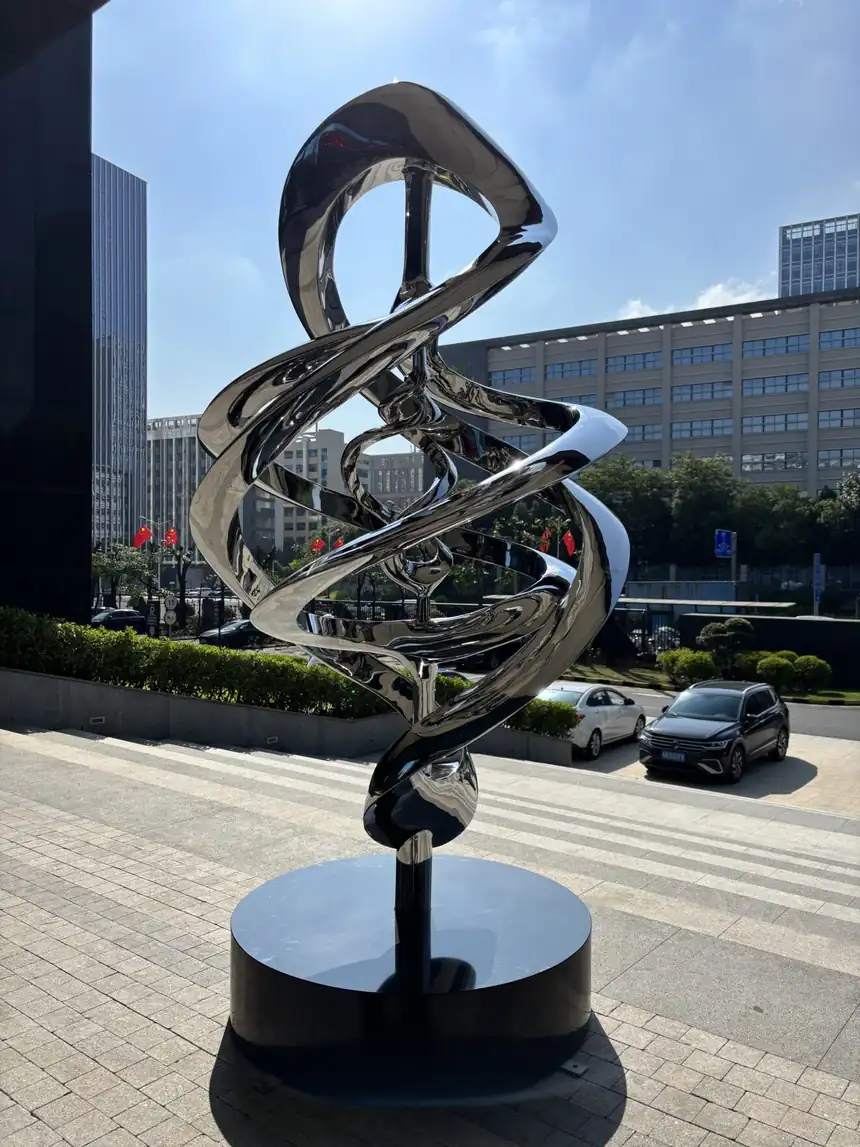 Modern Abstract Stainless Steel Sculpture