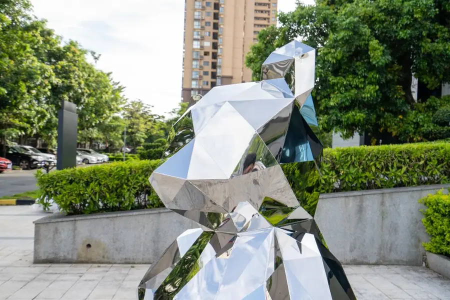 Stainless Steel Bear Sculpture
