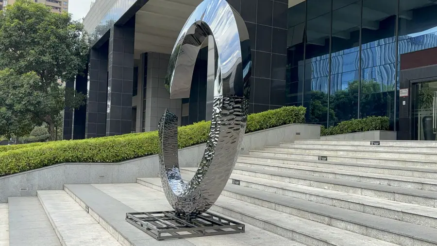 stainless steel abstract sculpture