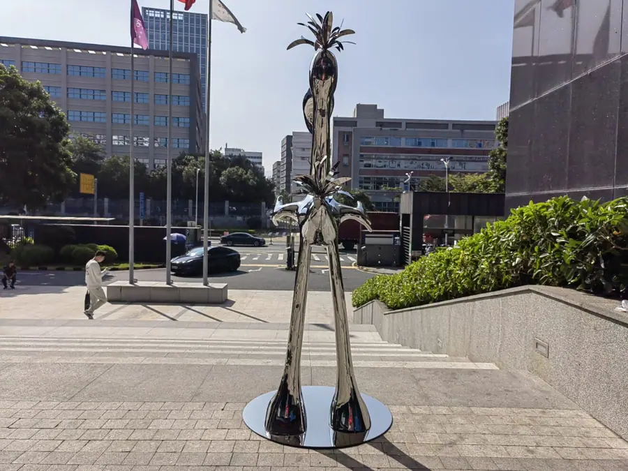 Stainless Steel Abstract Chicken Sculpture (2)