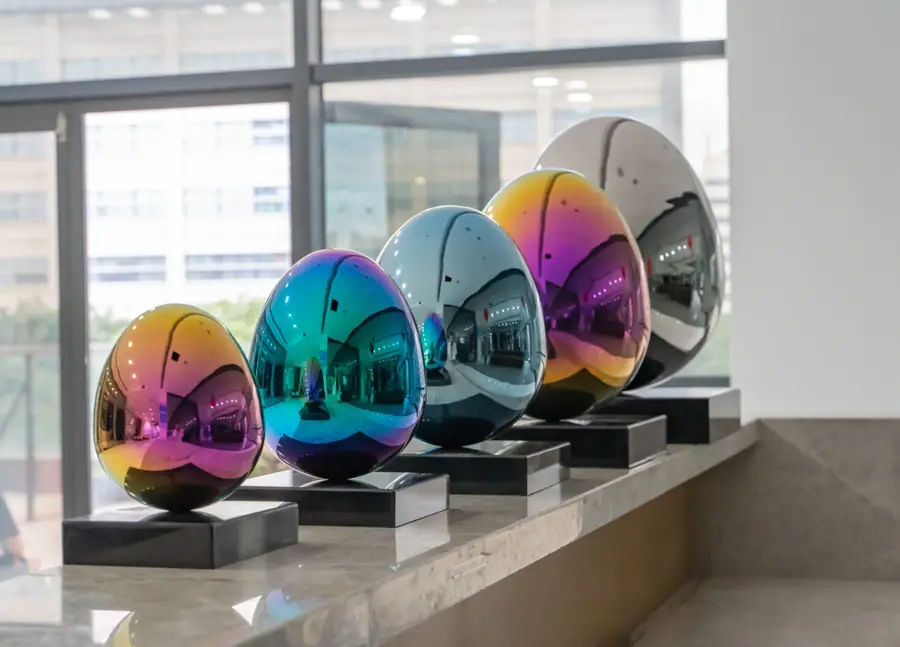 stainless steel egg shaped ornaments