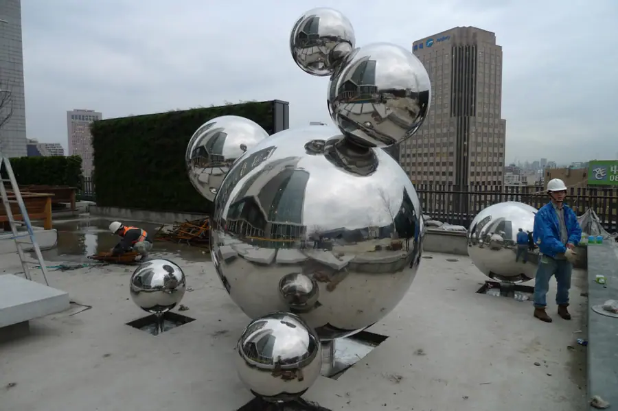 Stainless Steel Sphere Combo Sculpture